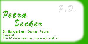 petra decker business card
